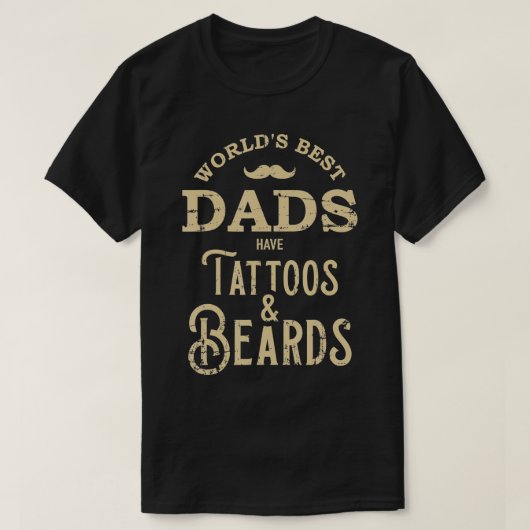 Dads met tattoos en baarden t-shirt (Design voorkant)