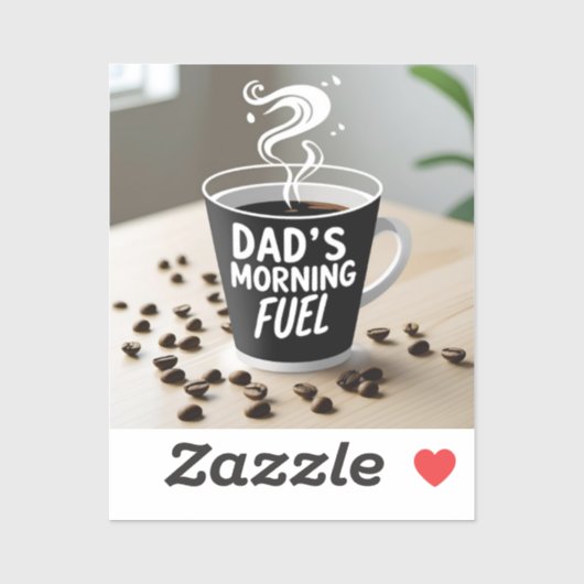 Dad's Morning Fuel Bold Minimalistische Sticker (Vel)