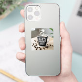 Dad's Morning Fuel Bold Minimalistische Sticker (Telefoon)