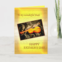 Dads, muziekkaart met een viool