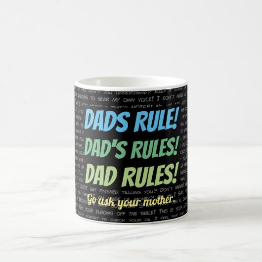Dads-regel. Vraag het je moeder. Koffiemok (Center)