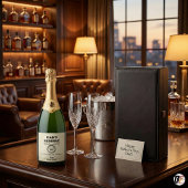 Dad's Reserve | Moderne bourbonparodie grappig Sparkling Wijnetiket