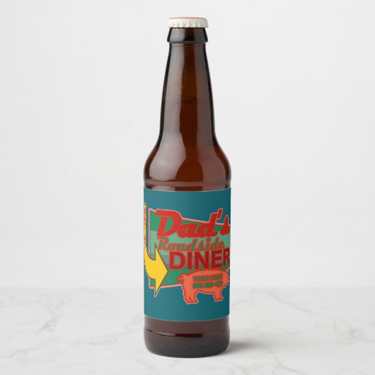 Dad's Roadside Diner Coasters Bier Etiket (Voorkant)