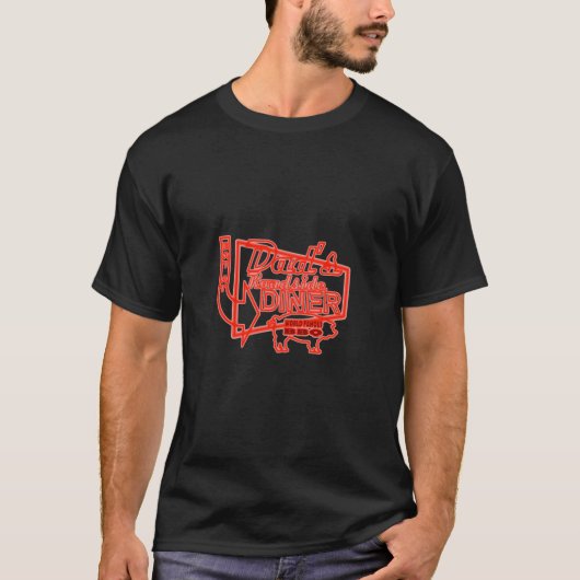 Dad's Roadside Diner Neon T-shirt (Voorkant)