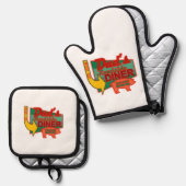 Dad's Roadside Diner Ovenwant & Pannenlap Set (Voorkant / Achterkant)