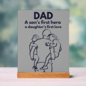 Dads Son Daughter-Inspirational Fathers Day Quote Acryl Bord (Neutraal)