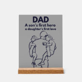 Dads Son Daughter-Inspirational Fathers Day Quote Acryl Bord (Voorkant)
