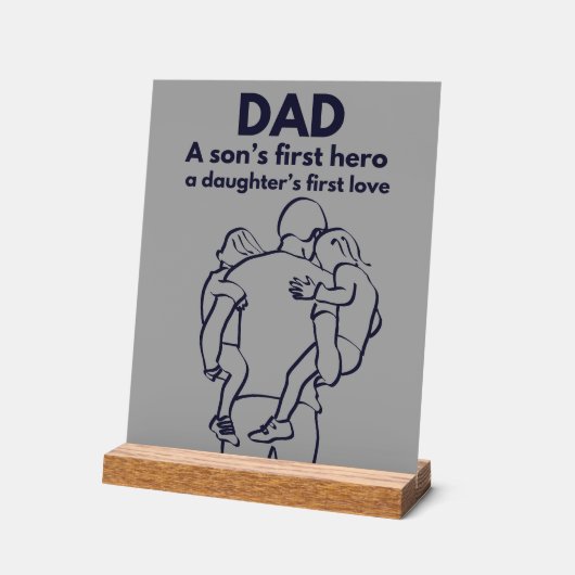 Dads Son Daughter-Inspirational Fathers Day Quote Acryl Bord (Hoek)