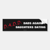 Dads tegen Daughters Dating Bumpersticker (Voorkant)