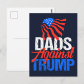 Dads tegen Trump 2024 Verkiezingsblauw Briefkaart (Voorkant / Achterkant)