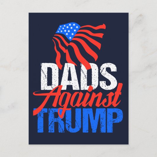 Dads tegen Trump 2024 Verkiezingsblauw Briefkaart (Voorkant)