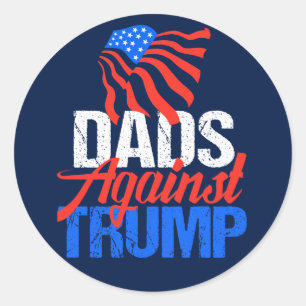 Dads tegen Trump 2024 Verkiezingsblauw Ronde Sticker