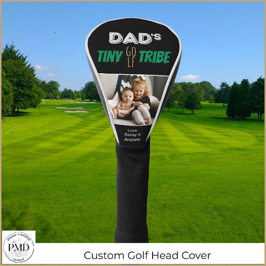 Dads Tiny Golf Tribe Custom Vaderdag Foto Golfheadcover