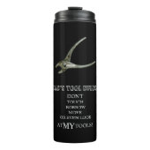 DAD'S TOOL REGELS WERKEN GARAGE-koffiereizen Thermosbeker (Voorkant)