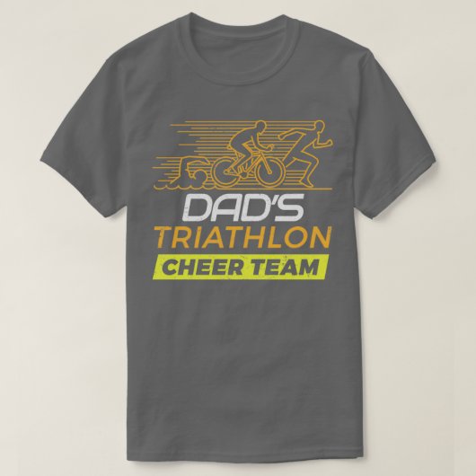 Dads Triathlon Supporters Family Cheer T-shirt (Design voorkant)