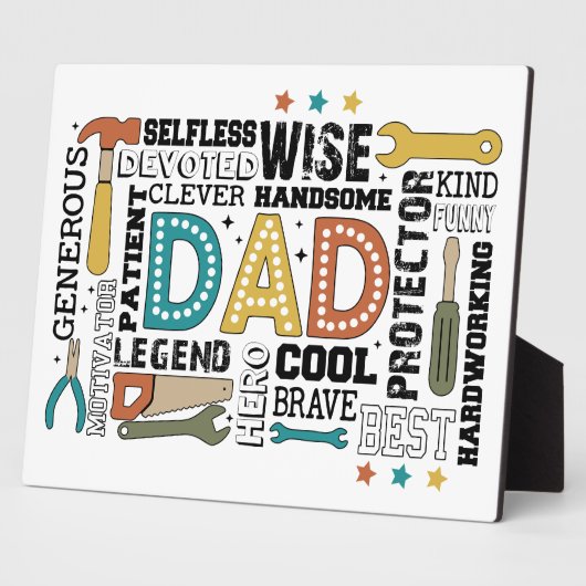 Dad's Ultimate Toolkit: gebouwd met liefde en krac Fotoplaat (Zijkant)