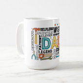 Dad's Ultimate Toolkit: gebouwd met liefde en krac Koffiemok (Voorkant links)