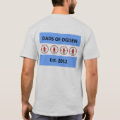 Dads van de Button van de Ogden, voorkant, lange s T-shirt (Achterkant)