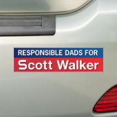 Dads voor Scott Walker Bumpersticker (Op auto)