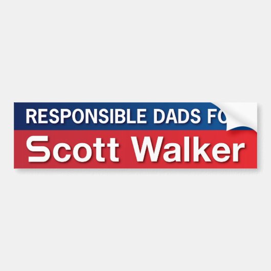 Dads voor Scott Walker Bumpersticker (Voorkant)
