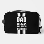 Dad's White Racing Stripe Black Overnight Bag Toilettasje (Voorkant)