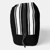 Dad's White Racing Stripe Black Overnight Bag Toilettasje (Rechts)