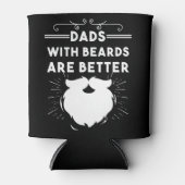 Dads With Beards Are Better Funny Bearded Man Dad Blikjeskoeler (Voorkant)