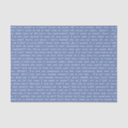 Dads zeggen ook 'dadisms' tissuepapier (Voorkant)