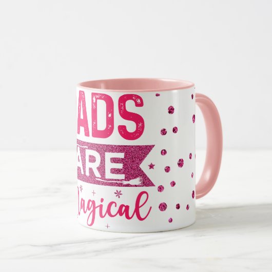 Dads zijn magische Mok van Glitter Coffee (Voorkant rechts)