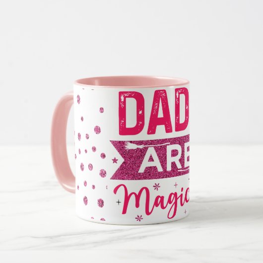 Dads zijn magische Mok van Glitter Coffee (Voorkant links)