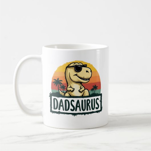 Dadsaurus Dinosaur Papa Dad Saurus Vaderdag Koffiemok (Links)