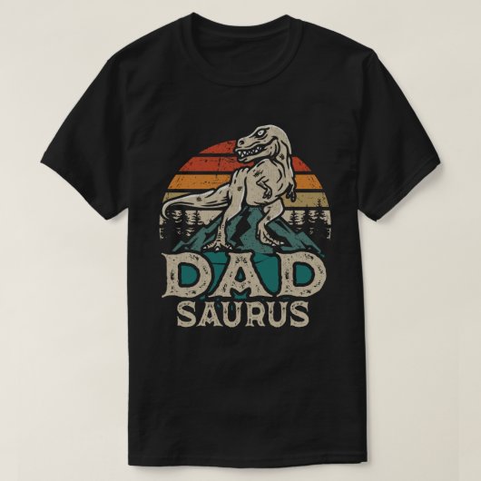 Dadsaurus Dinosaur Papa Dad Saurus Vaderdag T-shirt (Design voorkant)