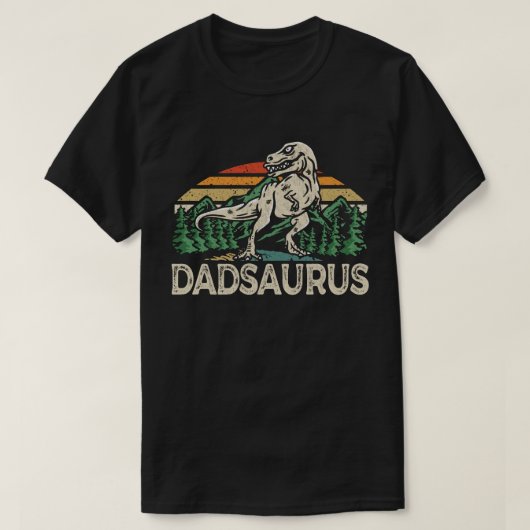 Dadsaurus Dinosaur Papa Dad Saurus Vaderdag T-shirt (Design voorkant)
