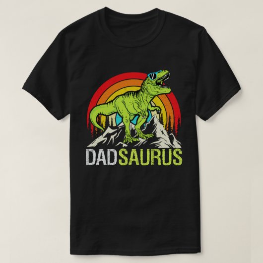 Dadsaurus Dinosaur Papa Dad Saurus Vaderdag T-shirt (Design voorkant)
