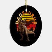 DADSAURUS Jurassic T Rex Dad Retro World Keramisch Ornament (Rechts)