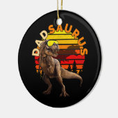 DADSAURUS Jurassic T Rex Dad Retro World Keramisch Ornament (Links)