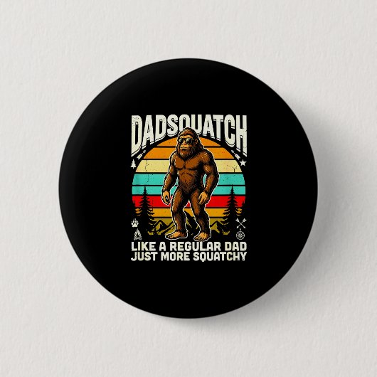 Dadsquatch als een gewone vader meer squatchy ronde button 5,7 cm (Voorkant)