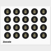 Dadsquatch als een gewone vader meer squatchy ronde sticker (Vel)