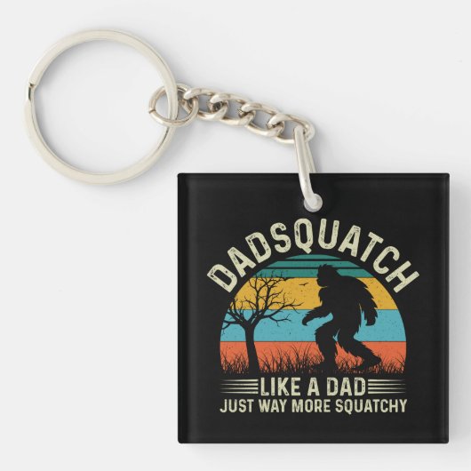 Dadsquatch als een vader veel meer gecompliceerd sleutelhanger (voorkant)