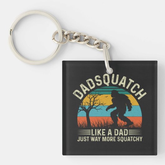 Dadsquatch als een vader veel meer gecompliceerd sleutelhanger (voorkant)