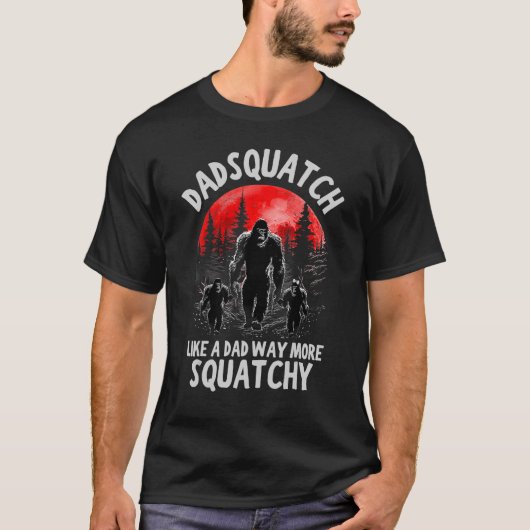 Dadsquatch als een vader veel meer krakkemikkige v t-shirt (Voorkant)