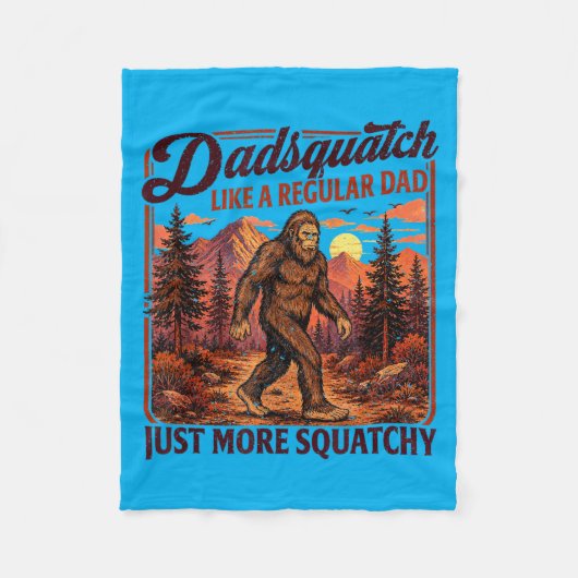 Dadsquatch Bigfoot als een gewone vader meer Fleece Deken (Voorkant)
