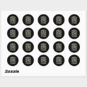 Dadsquatch bigfoot als een gewone vader meer ronde sticker (Vel)