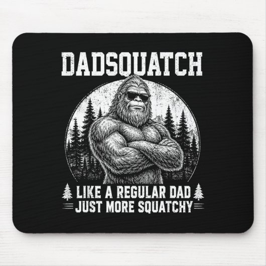 Dadsquatch bigfoot als een gewone vader vaderdag muismat (Voorkant)