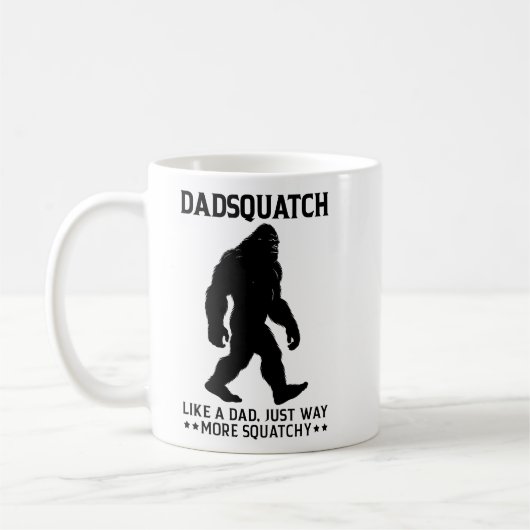 Dadsquatch Grappig Bigfoot Vaderdag Cadeau Koffiemok (Links)