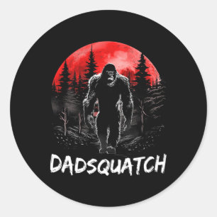 Dadsquatch Grappige Bigfoot Vader Sasquatch Yeti C Ronde Sticker