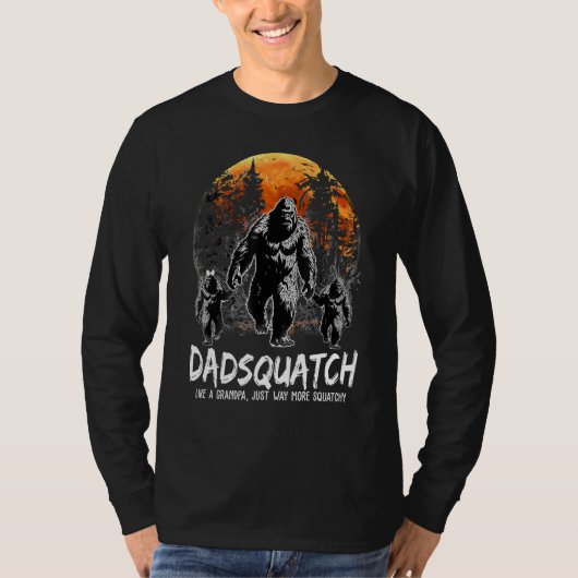 Dadsquatch Like A Grandpa Just Way More Squatchy V T-shirt (Voorkant)