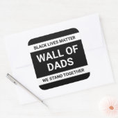 Dadswand waarmee we BLM aangepaste tekst samenstel Vierkante Sticker (Envelop)