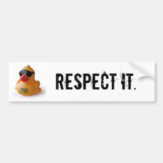 Daduck, respecteer het. bumpersticker