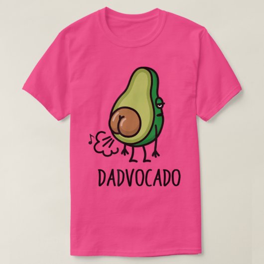 Dadvocado Funny Farting Avocado Dad Day T-shirt (Design voorkant)